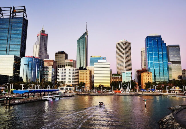 Elizabeth Quay waterfront and skyline
